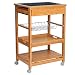 Produktbild Servierwagen Bambus Küchenwagen Küchentrolley Küchenschrank Beistellwagen, RG9259br