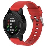 Knowin Uhrenarmband 22mm Ersatz-Silikagel-Schnellmontageschlaufe für Garmin Fenix 5 lila Watch Schnellverschluss-Silikonband Lässiger Sportmode-Riemen Reisende Müssen Mitbringen
