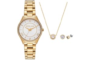 Michael Kors Lauryn Watch for Women, Quartz Three Hand Movement with Stainless Steel or Leather Strap