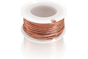 Nevoluxer Alambre de Cobre Esmaltado 0,2mm 10m | Hilo Magnético Aislado para Motores & Joyería | Alta Conductividad | Bricolaje Electrónico & Manualidades