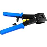 PrimeX PX-8060Y RJ45/RJ11 CAT6 Yeni Nesil Jak Pense, 8P8C RJ45 ve 6P4C RJ11 Uyumlu Network Telefon Kablo Ucu Sıkma Pensesi, K