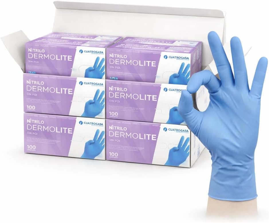 1000 Guantes de Nitrilo Desechables – Sin Polvo, Alta Resistencia – Uso Médico, Alimentario, Limpieza y Taller – Guantes Protectores Azul o Negro – Tallas S, M, L, XL (azul, M)
