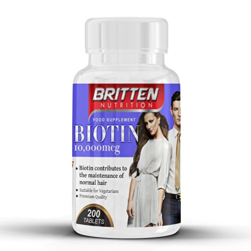 Biotin Hair Growth Supplement | 10000MCG | 200 Tablets | 100% MONEY BACK GUARANTEE | UK's Best Hair Growth and Nail Growth Supplement | Perfect For Hair Loss and Aids Healthy Nails | Vitamin B7 | For Men and Women | Made In The UK
