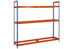 SIMON RACK SimonRack Estantería metálica para Ruedas Autoforte 3 estantes Galvanizado 2000x2100x450 mms - Almacén de Ruedas - Estantería para Ruedas - 300 Kgs de Capacidad por Estante