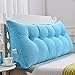 Produktbild hyl Sofa Bett Große Gefüllte Dreieckige Keil Kissen Schlafzimmer Bett Rückenlehne Kissen Lesekissen Büro Lendenkissen Mit Abnehmbarem Deckel ( Farbe : G , größe : 90cm )