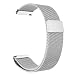Produktbild Fintie Armband kompatibel mit Galaxy Watch 42mm / Galaxy Watch Active/Huawei Watch 2 / Samsung Gear Sport/Gear S2 Classic - Edelstahl Milanese Magnet UhrBand Uhrenarmband Ersatzband, Sliber