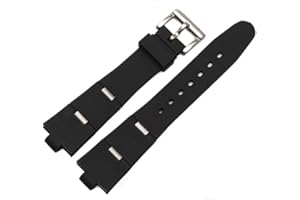Richie strap Correa de reloj de goma negra de 22 mm x 8 mm, hebilla para reloj de buceo, compatible con Bvlgari Divas' Dream