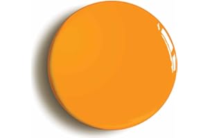 OZORATH PLAIN ORANGE BADGE BUTTON PIN (Size is 1inch/25mm diameter)