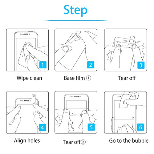 SamSung Galaxy S7 transparent Displayschutz, Mture HD ultra clear screen protector film, 6 pcs Hochauflösend Blasenfreie Anti Fingerabdruck LCD Displayschutz für SamSung Galaxy S7 – 2 pack - 8