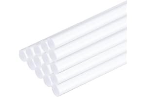 QUARKZMAN Runde Acrylstäbe, 5 mm x 300 mm, durchsichtig, Stäbe aus Kunststoff, Acryl, Band für Basteln, Handwerk, Beleuchtung, Gartendekoration, 15 Stück