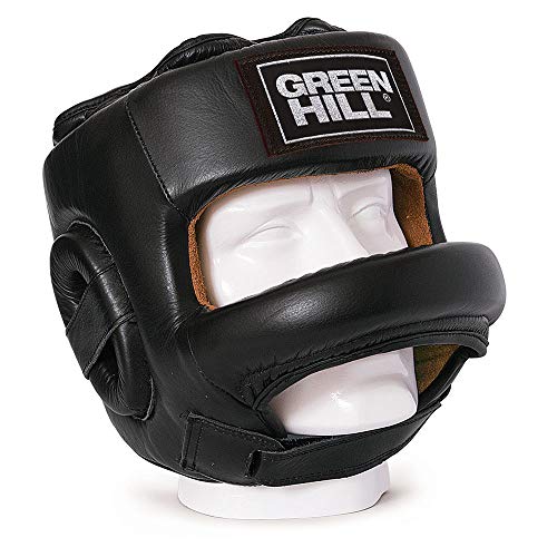 GREEN HILL CASCO DE BOXEO FORT PROTECCIÓN BARRA FRONTAL BOXING NEGRO (L)
