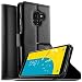 Produktbild KuGi Samsung Galaxy J6 2018 Hülle, Wallet Case, Brieftasche Case Hülle PU Kunstleder Flip Case mit Standfunktion Kartenfächer und Bargeld für Samsung Galaxy J6 2018 Smartphone.Schwarz