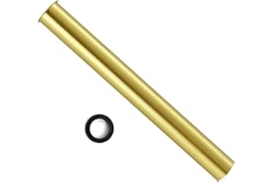 OPERMAXER Tube plongeur en laiton extra long 400 mm pour siphon universel, tuyau d'extension 1 1/4" x 32 mm, tuyau de réglage avec joints, or brossé