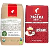 Julius Meinl Originals GLORIETTE Bio Organik Fairtrade &Ccedil;ekirdek Kahve 1 Kg ve Julius Meinl President &Ccedil;ekirdek Kahve, Orta Kav