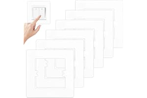 KIGHDEL 6 Pcs Light Switch Cover Plates Light Switch Surround Socket Surround Plate White Finger Plates for Light Switches for Covering Any Gaps Between Switches Sockets and Walls
