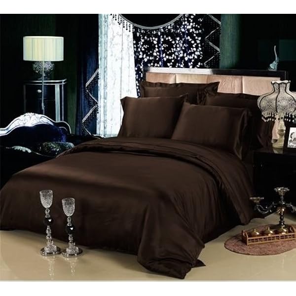 Rayyan Linen 3pcs Percale Plain Dyed Poly Cotton Chocolate Brown Duvet Cover Bed Set Size King Quilt Cover Bedding Set With Pair Of Pillowcases Amazon Co Uk Kitchen Home