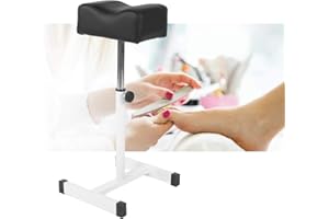 SALMUE Pedicure Stool Chair with Footrest, Legrest Footrest Foot Care Pedicure Nail Stool Station Manicure Tattoo Foot Footrests Height Adjustable Leg Rest Chair for Pedicure Beauty Salon