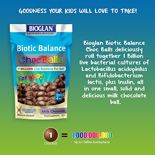 Bioglan Biotic Balance Milk Choc Balls for Kids, 1 Billion CFU Probiotic per ball, suitable for Vegetarians, Source of Fibre and Calcium. - 30 balls - Image 7