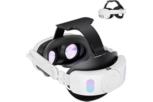 UKETO Kopfgurt for Meta Quest 3, 6000 mAh wiederaufladbarer Akku, Kopfgurt, verstellbar, alternativer bequemer ABS-Kopfgurt, VR-Zubehör for Meta Quest 3 VR-Headset