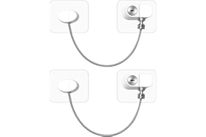 NEWBINN 2 x Kühlschrankschloss ohne Bohren mit Schlüssel für Kinder & Haustier, Kühlschrank Kindersicherung für Waschmaschine, Schränke, Kleiderschränke, Toiletten, Weinkühler, Fenster(2PS Weiß mit Schlüssel)