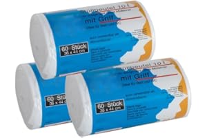 SUNMONDO Fodere per bidoni Premiumline - Particolarmente resistenti allo strappo e all'acqua - Con maniglia per il trasporto (10 litri, confezione da 3)