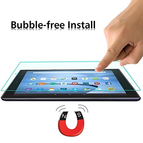 OMOTON Fire HD 10 Displayschutzfolie – panzerfolie für Amazon Fire Tablet mit 9H Härtegrad, Kratzresistent, durchsichtig, keine Bläschen zu anbringen - 4