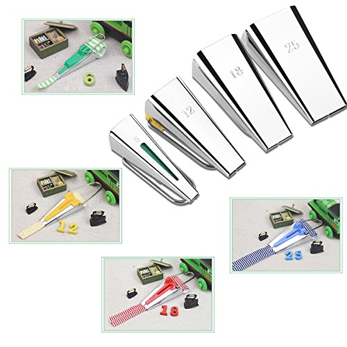 NUOLUX Schrägbandformer SetBinding Fuß Ahle Pin Set Quilt Nähen 16PCS - 3