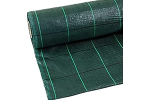 ITALFROM Teli Telo per PACCIAMATURA Verde QUADRETTATO Tessuto Polipropilene ANTISTRAPPO- mt 20 x 3.30h