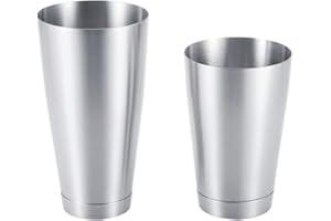 YOSOO Coctelera de Boston, acero inoxidable, resistente, durable, taza de cóctel, coctelera, barra, herramienta de cocina en el hogar(Plata)