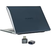 SyncCase Huawei MateBook 14 Kılıf Uyumlu Kristal Parlak Sert Hard Case İnce Hafif Darbe &Ccedil;izilme Koruma 2021-2023 Siyah