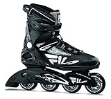 patines 4 ruedas hombre Estructura ergonómica. Fila Mizar 80 - Patines en línea para Hombre Unisex Adulto, Unisex Adulto, 010619220, Nero, Rosso, 43.5