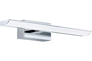 EGLO connect LED vägglampa Tabiano-C | 1-flammig LED-spegelbelysning i stål och plast krom vit badrumslampa med färgtemperatu