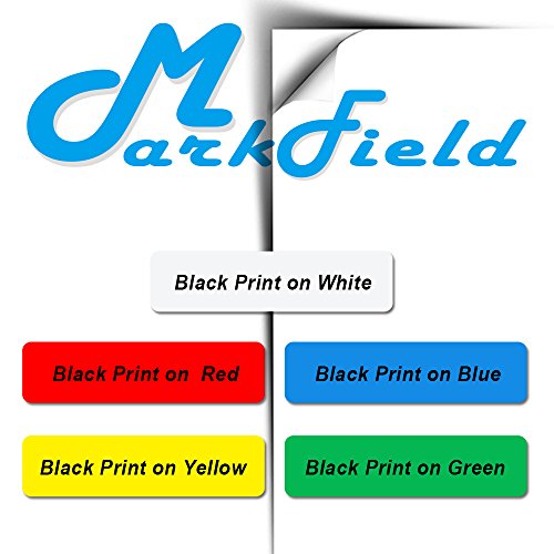 5 Rollos 91220 91222 91223 91224 91225 Cintas de Papel Pl  stico Etiquetas Adhesivas Negro Sobre Blanco Rojo Azul Amarillo Verde 12mm x 4m Compatible con Dymo LetraTag Serie LT-100H