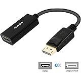 Displayport to HDMI Adapter, Benfei Dp(Display Port) Male to Hdmi Female Converter with Audio for Lenovo, Dell, HP, Asus and other brand(Dp to Hdmi)