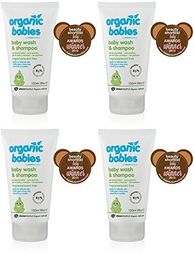 (4 PACK) - Green People - Baby Wash & Shampoo Scent Free | 150ml | 4 PACK BUNDLE