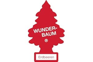 WUNDER-BAUM Samochodowy odświeżacz powietrza I zawieszka zapewnia długotrwały zapach w samochodzie lub w domu I truskawki 1 sztuka