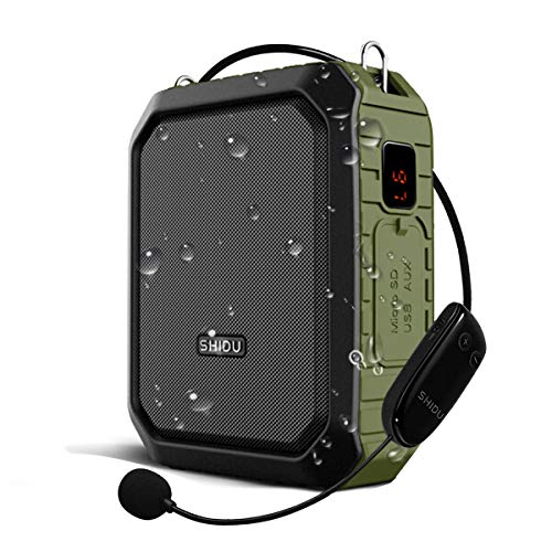 W WINBRIDGE® Amplificador de voz Bluetooth Exterior Portátil Recargable con micrófono inalámbrico 18W 4400mAh para profesores, guías turísticos, entrenadores, etc. M800 ?Inalámbrico?