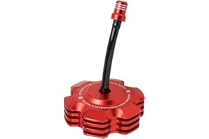 NICECNC Red Fuel Tank Cap with Hose Compatible with Yamaha Grizzly 125 2011-2013, Raptor 700 2011-2025, TTR110E 2011-2025, YZ65 2018-2025, See Fitment