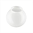 LUMIS Splayed/Flanged Neck Glass Globe Replacement Lampshade for Ceiling Lights. 12.5cm Diameter (5”), Neck: 5.8cm (2¼"), White