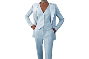 Leader of the Beauty Costume 3 pièces pour femme avec veste, gilet et pantalon, style habillé ou décontracté