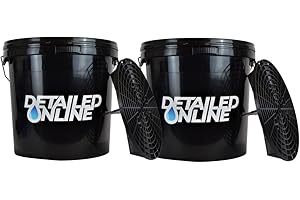 DetailedOnline Car Detailing Valeting Buckets x2 Bucket Filters x2
