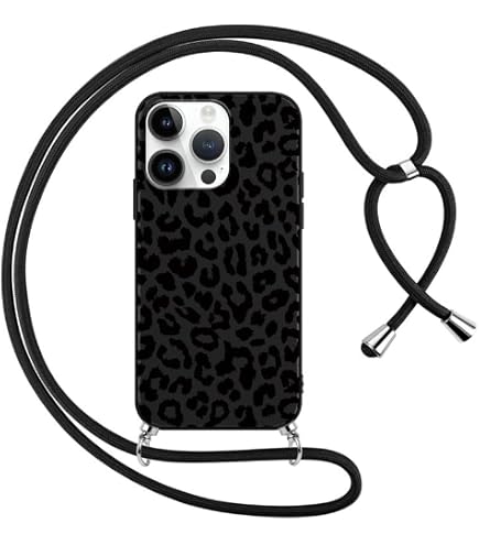 Coque IPhone 12 Pro Max Avec Cordon Léopard - Collier Réglable 160 Cm - Protection Caméra Et Écran - Style Bohème