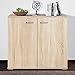 Produktbild CSSchmal Sideboard mit 2 Türen Eiche Highboard Kommode Standschrank Mehrzweckschrank Schrank Anrichte Beistellkommode Typ 80