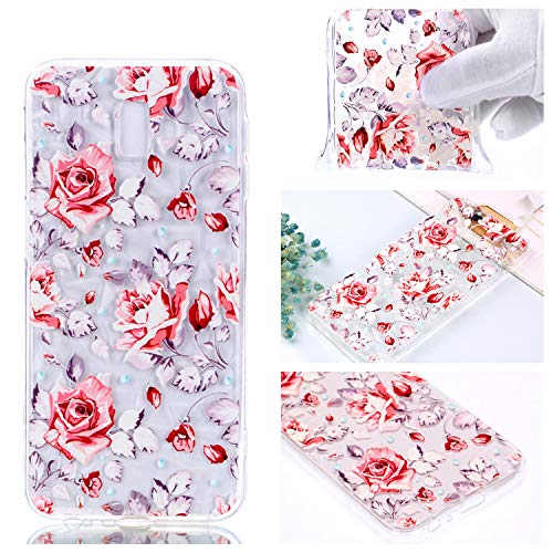Preisvergleich Produktbild Neo Silikon Hülle [Scratch-Resistant],Kreativ Niedliche Silikon Glitter Schutzhülle / Cover Soft Ultra Dünn Bling Crystal Clear Transparent Kirstall Gel TPU Protective back für Samsung J6 Plus 2018