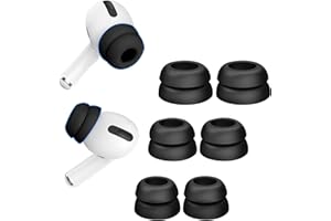 YIEJOYA Tappi auricolari di ricambio per Airpods Pro, 3 paia di tappi in silicone morbido a doppio strato per Samsung Galaxy Buds Pro adatti alla ricarica (S/M/L, Nero)