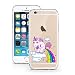 Produktbild licaso® Hülle für iPhone 6 6S 4,7" TPU Einhorn Wolke Bunt iPhone 6 Case transparent Sketch klare Einhörner Schutzhülle iphone6 Tasche iPhone 6 Hülle Comic Hülle Unicorn Cases (iPhone 6 6S 4,7", Einhorn Wolke)