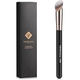 TEOYALL - Concealer Brush for Dark Circles, Angled Contour Brush, Synthetic Kabuki Brush for Correcting, Blending, Setting an
