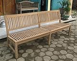 Sitztiefe 50 cm Linder Stabile XXL Gartenbank Kingsbury in Premium Teak ohne Armlehne 220 cm