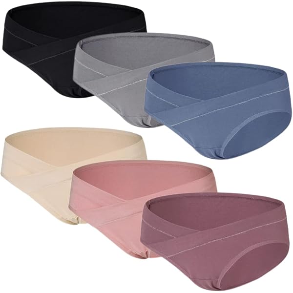Culottes Maternité Grossesse - Lot De 6 | Coton Doux | Taille Basse | Confort Ventre Rond | Post-accouchement - 8