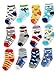 Dimore Cotton Non-skid Baby Socks-have Anti-skid Particles Baby Socks Gift Set-12-pack Bright Colored Socks-newborn Footie(2 Style) (plane)